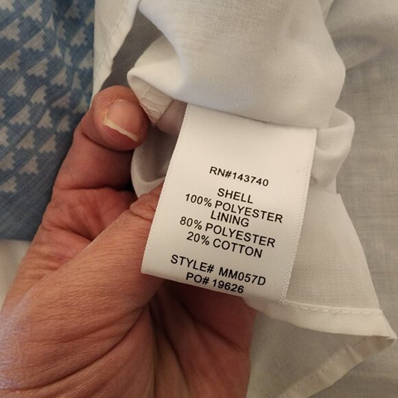 Hyacinth House Blue & White Bell Sleeved Blaine Mini Dress NWT XS - Picture 11 of 12